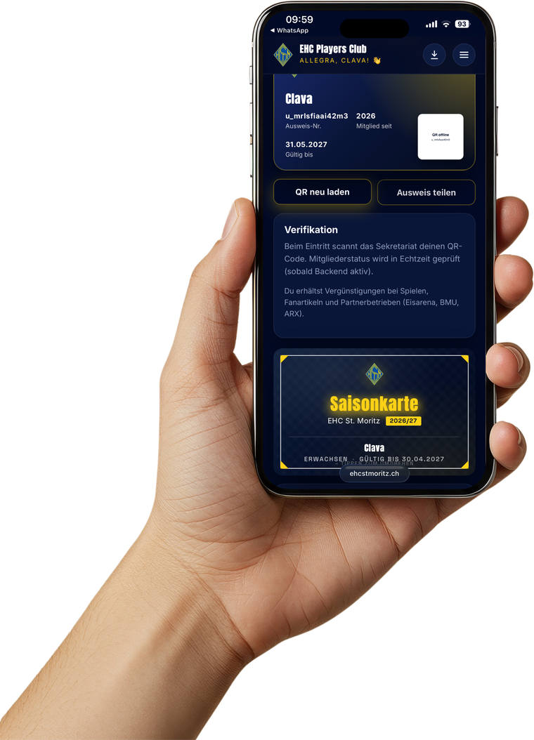 EHC Players Club App
